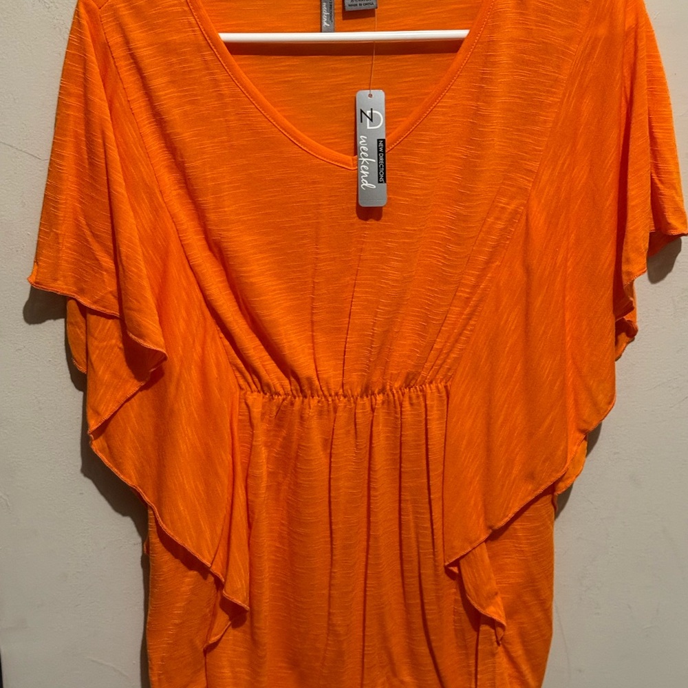 New directions Orange Women's Top